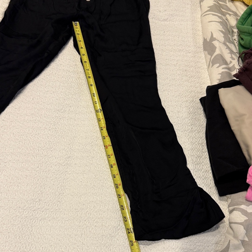 Anthropologie Midnight Black Flare Pants - Picture 7 of 9
